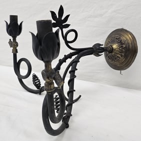 Alexander Stephens Hand Forged Lighted Wall Sconce