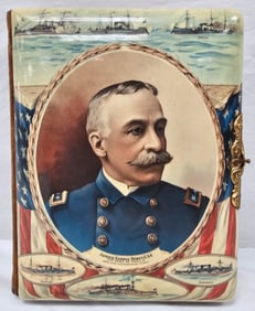 Fine Admiral George Dewey US Navy, "The Hero of Manila & His Victorious Fleet" Covered Photo Album