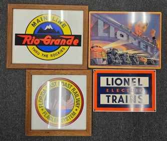 Train Accessories Sign Lot of 4