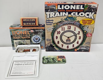 Brand New Lionel Collectors Watch and Clock Lot