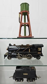 Lionel Pre-War Engine, Tender, & Water Tower Lot
