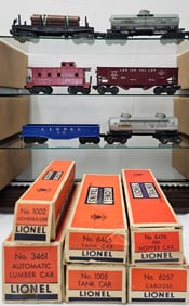 Lionel Postwar Freight Car Lot W/ Boxes