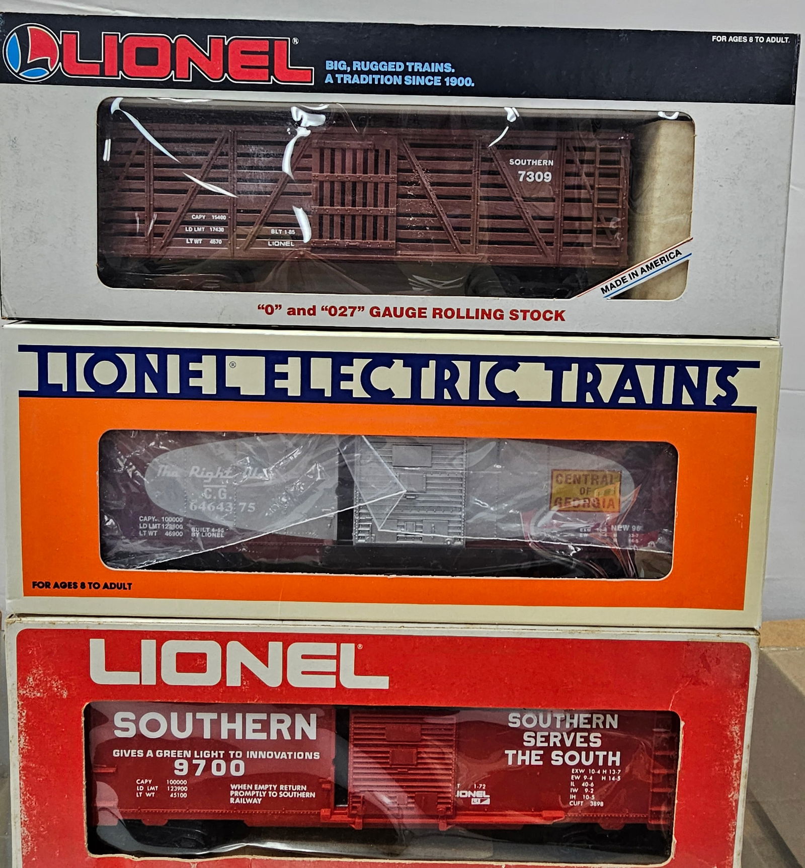 Lionel Central of Georgia & Southern Car Lot of 3 (1 of 2)