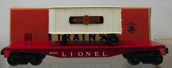 Lionel Postwar #6810 Flatcar With Van