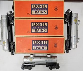 Lionel #6465 Postwar Sunoco Tank Car Lot of 3