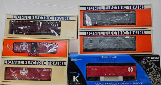 Lionel & K-Line Santa Fe Boxcar Lot of 6
