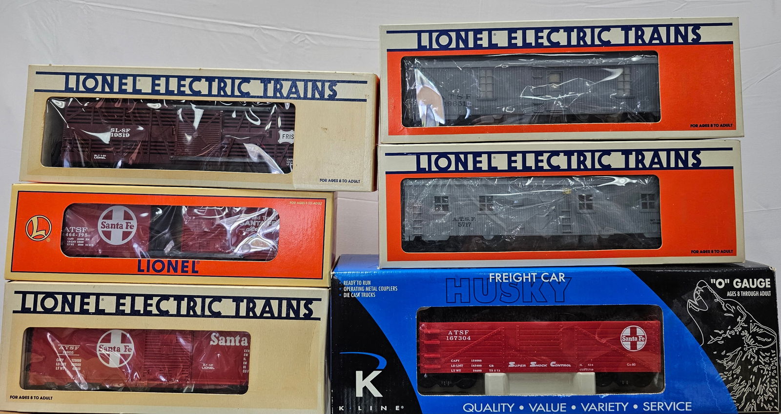 Lionel & K-Line Santa Fe Boxcar Lot of 6 (1 of 1)