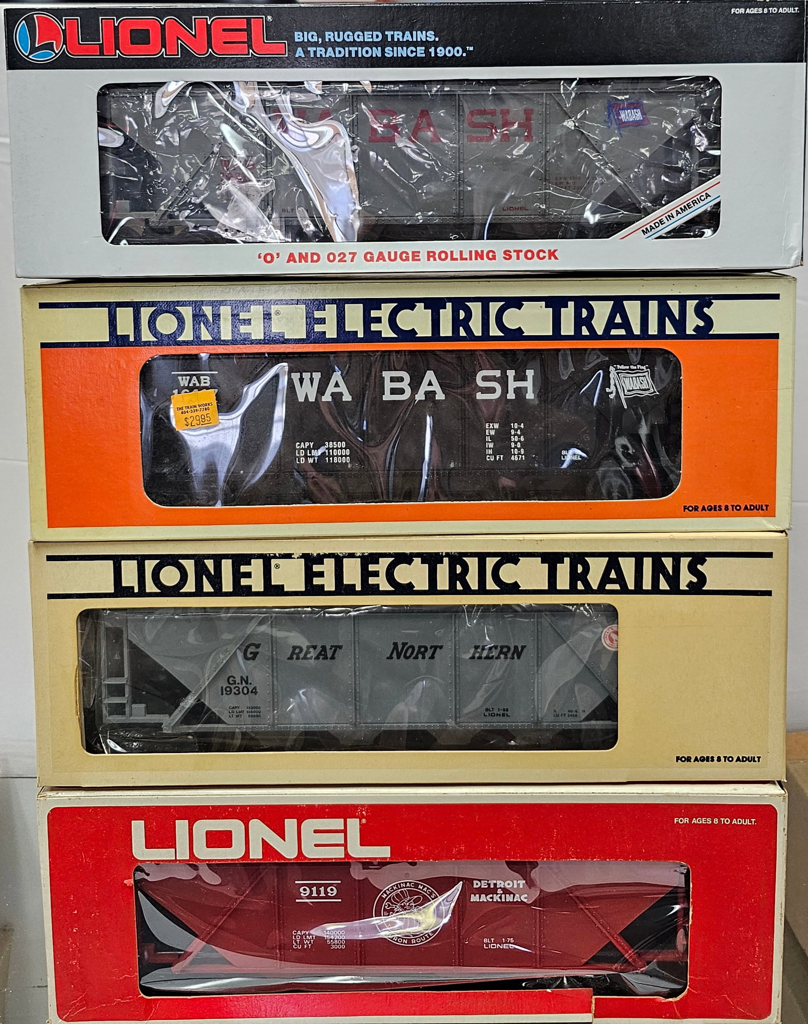 Lionel Hopper Lot of 4 NIB (1 of 4)