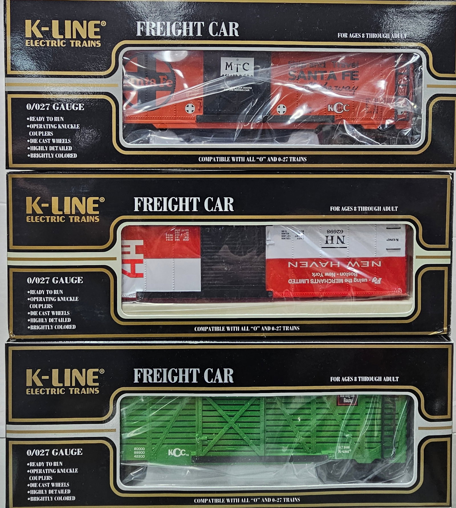 K-Line Rolling Stock Lot of 3 NIB (1 of 2)