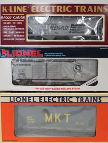 Lionel & K-Line Rolling Stock Lot of 3 NIB