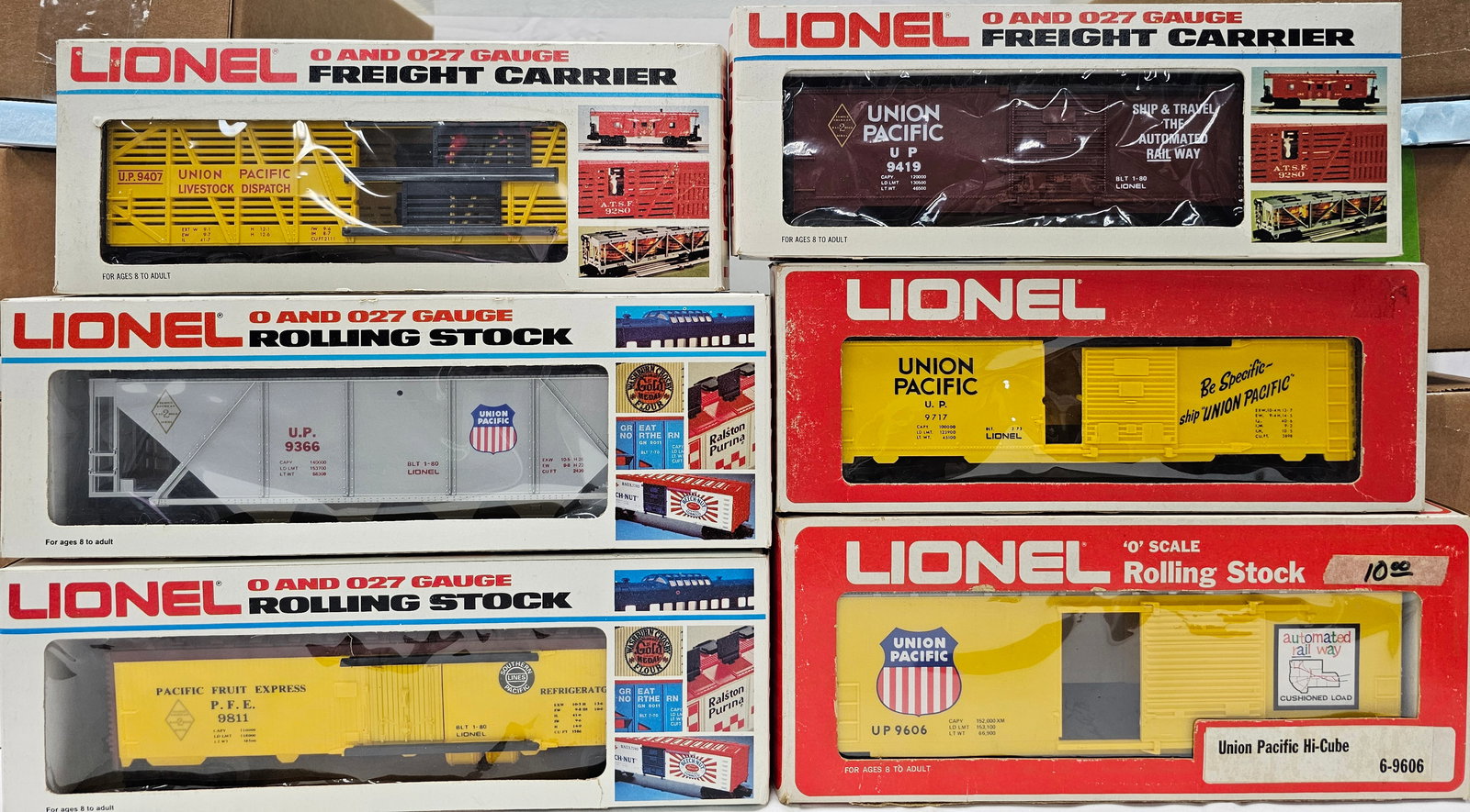 Lionel Union Pacific Rolling Stock Lot of 6 (1 of 2)