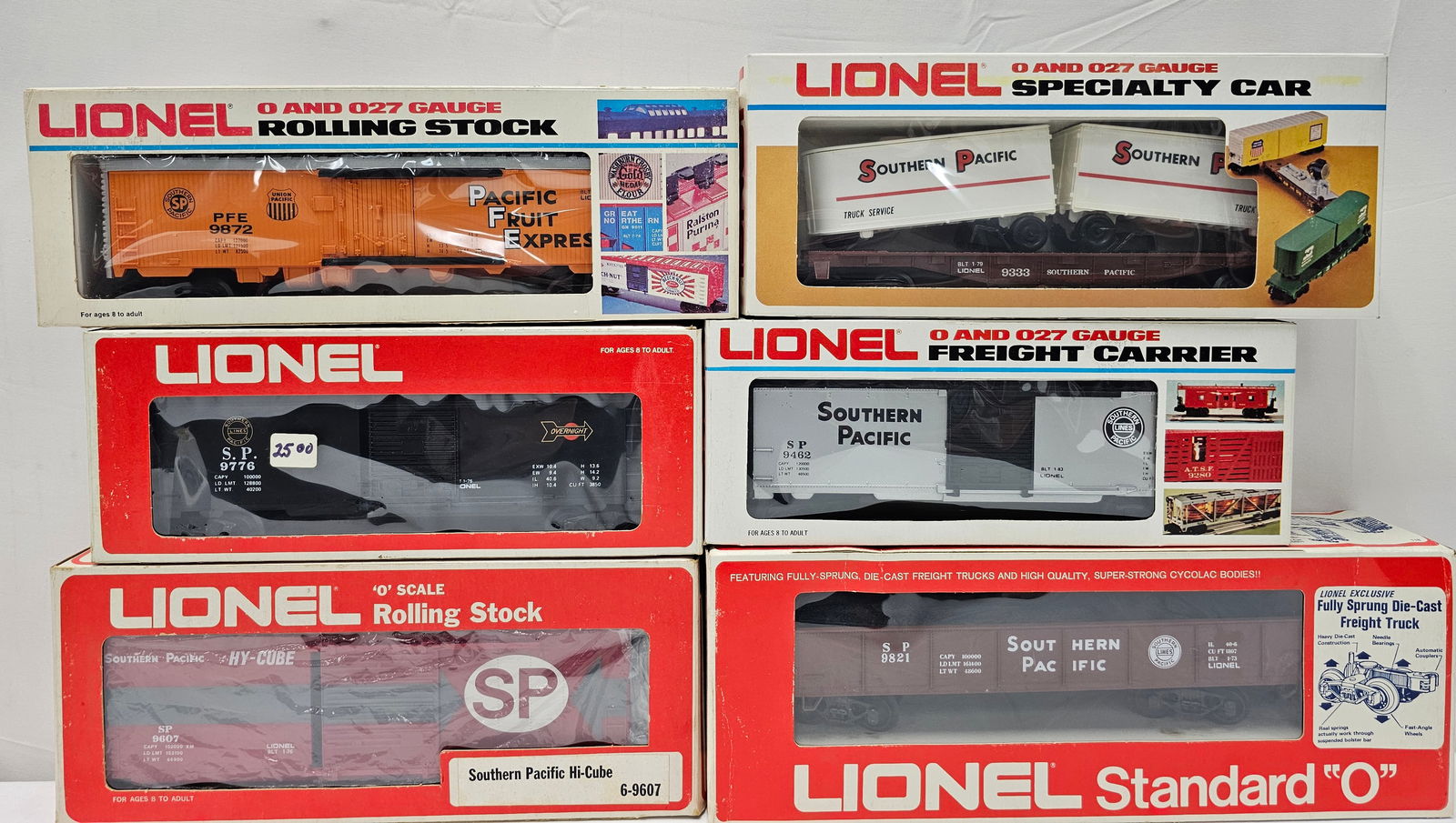 Lionel Southern Pacific Rolling Stock Lot of 6 (1 of 2)