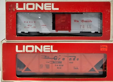 Lionel Rio Grande Freight Car Lot of 2
