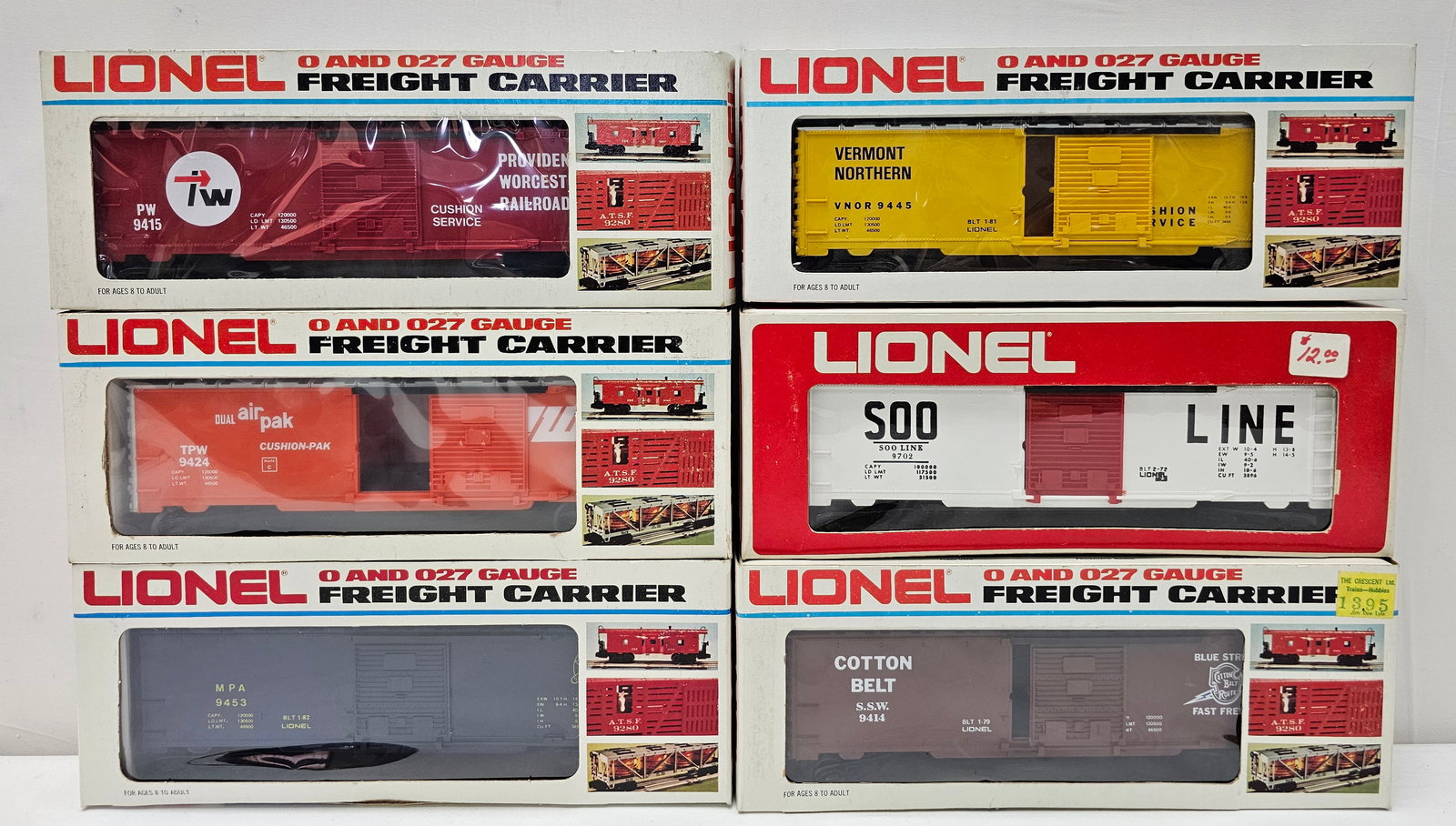 Lionel Box Car Lot of 6 (1 of 1)