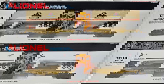 Lionel TTUX Flat Car Sets x2 W/ Shipping Box