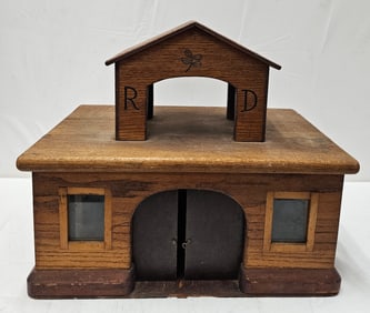 Circa 1931 Custom Wooden Train House