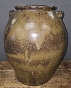 Early Signed Edgefield 3gal Food Storage Jar