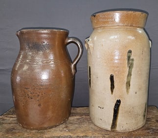 CS Kline and JH Stewart Pottery Lot of 2