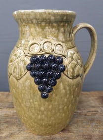 Fine John Meaders Grape Decorated Pitcher