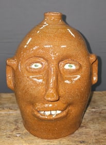 Reggie Meaders Southern Folk Pottery Face Jug