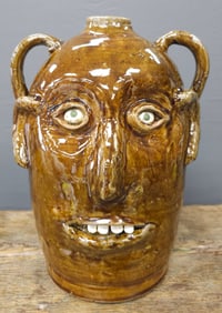 Reggie Meaders Southern Folk Pottery Face Jug