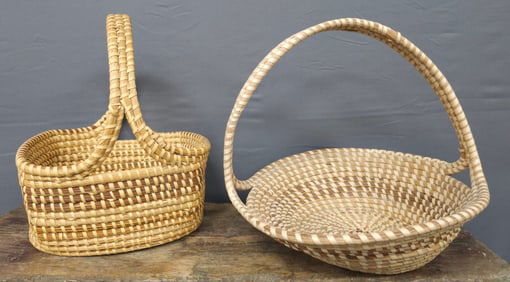 Sculptural Basket Lot In Gullah-Geechee Style