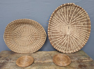 Rare Southern Pinestraw Basket Lot