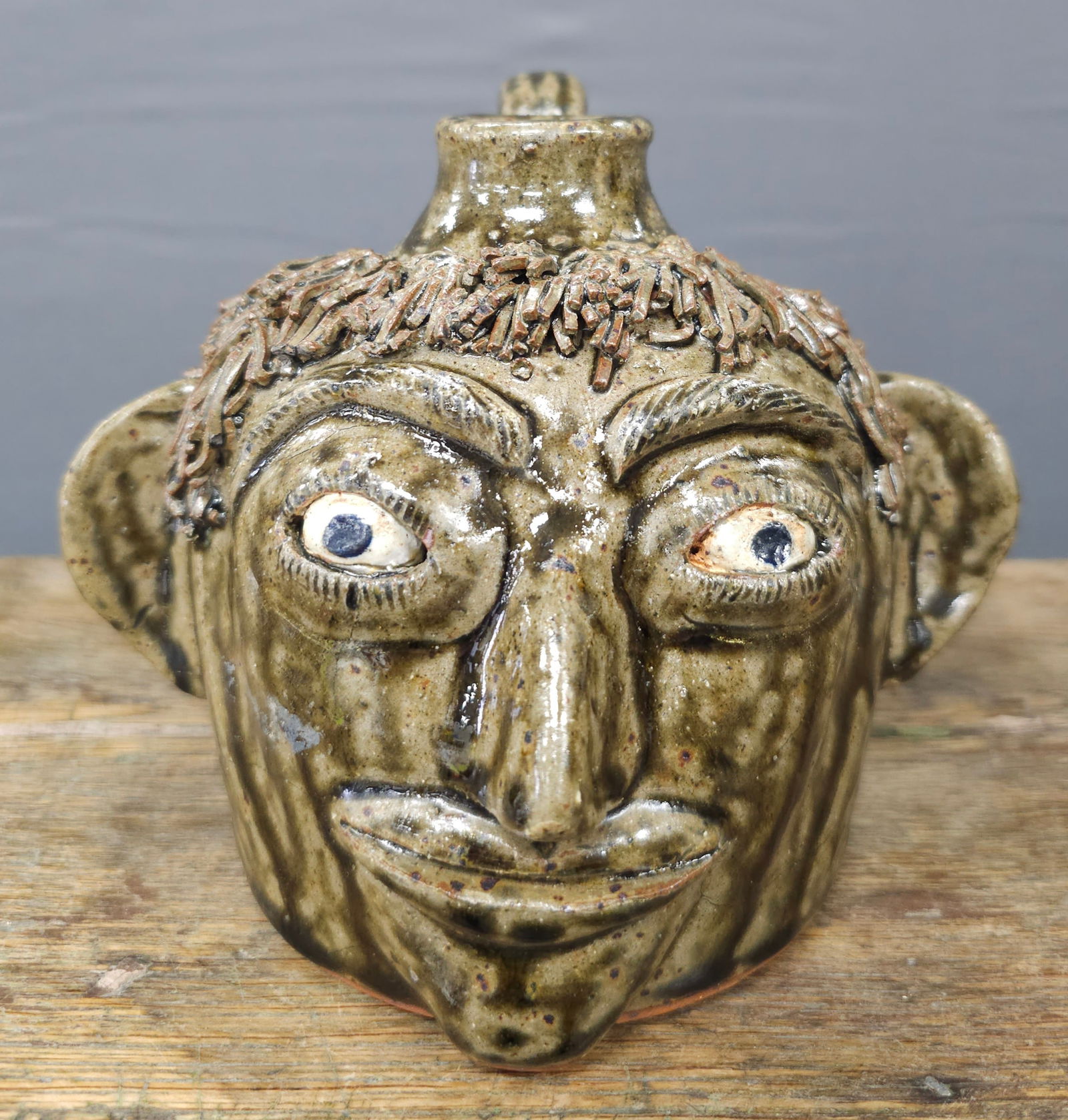 Rare 1999 Ruby Meaders Quart Face Jug (1 of 3)