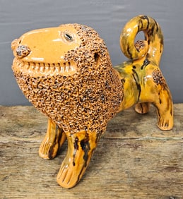 Billy Ray Hussey Folk Pottery Lion