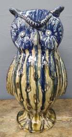 Fine Clint Alderman Decorated Owl Figural