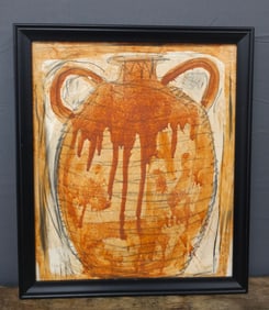 2004 Steven Chandler Folk Art Mud "Jug" Painting