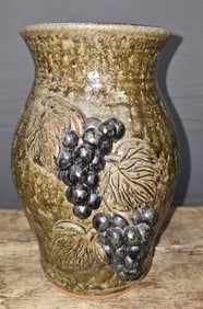 Anita Meaders Grape Decorated Vase