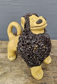 Early Period Billy Ray Hussey Folk Pottery Lion