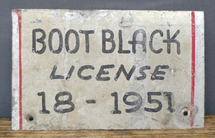 Rare 1951 Selma Ala. Boot Black License Tag
