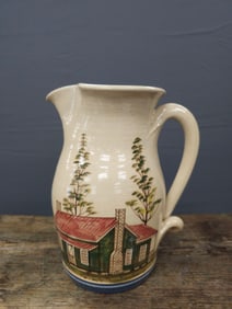Decorated Winton-Rosa Eugene Pitcher