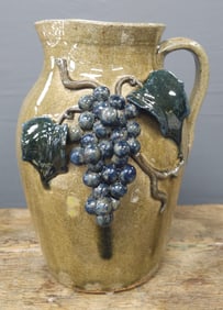 2002 Michael Crocker Grape Decorated Pitcher