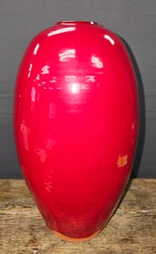 1997 Ben Owen III NC Red Glazed Vase