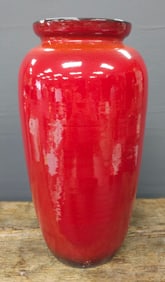 Rare Jim Spires Blood Red Signed Vase