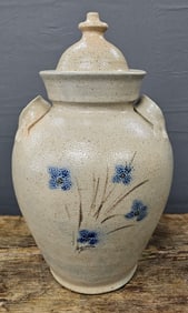 Billy Hussey Cobalt Decorated Lidded Jar