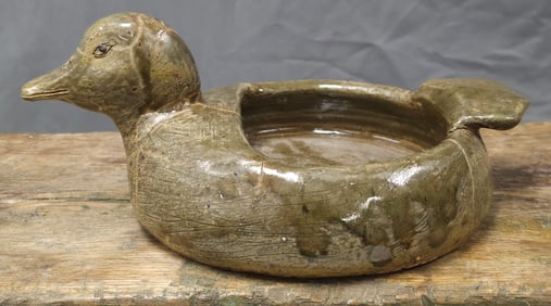 Rare Jack & Jessee Meaders Folk Pottery Duck