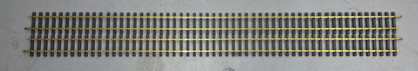 Aristo-Craft Solid Brass G-Scale Track 70" L: Aristo-Craft Solid Brass G-Scale Track 70" Long Straight, lot of two in VG condition.