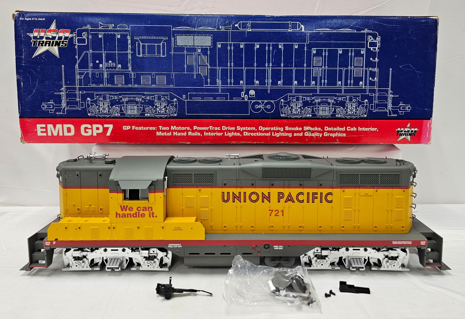 USA Trains UP GP-9 Diesel Locomotive: USA Trains UP GP-9 Diesel Locomotive, new in box, test run only.