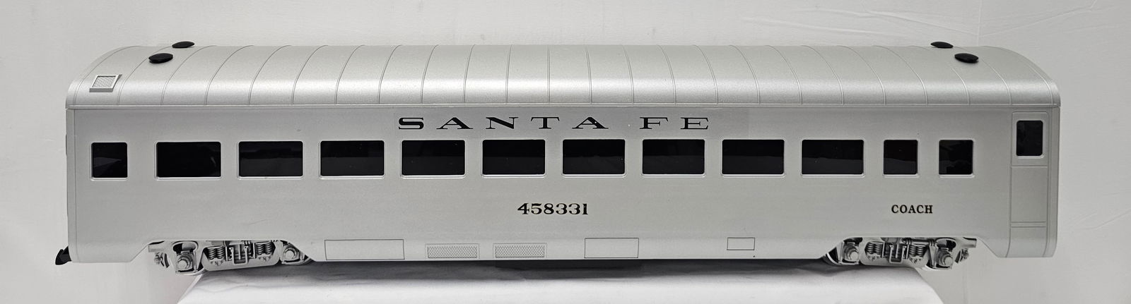 LGB G-Scale Santa Fe Coach Car: LGB G-Scale Santa Fe Coach Car, C-8+, No box, approx. 30" L.