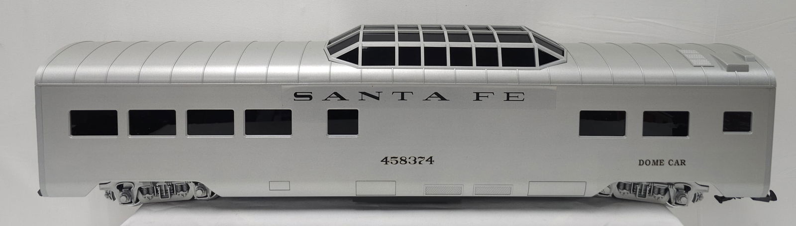 LGB G-Scale Santa Fe Dome Car: LGB G-Scale Santa Fe Dome Car, C-8, No box, approx. 30" L.