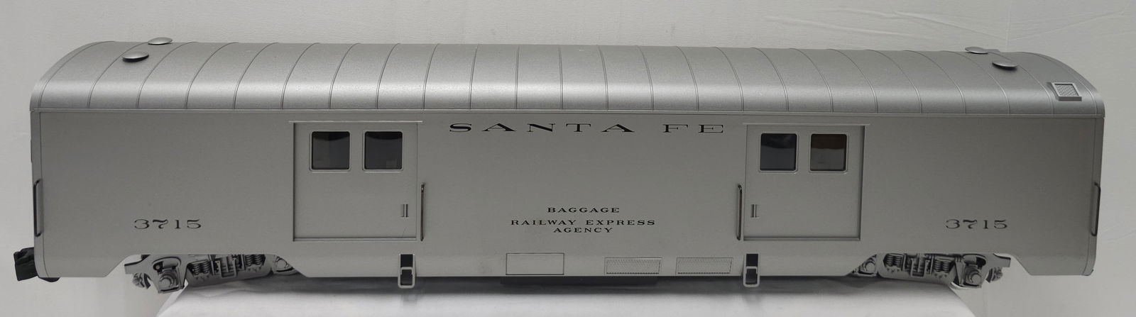 LGB G-Scale Santa Fe Baggage REA Car: LGB G-Scale Santa Fe 3715 Baggage (REA) Railway Express Agency Car, C-9+, No box, approx. 30" L.