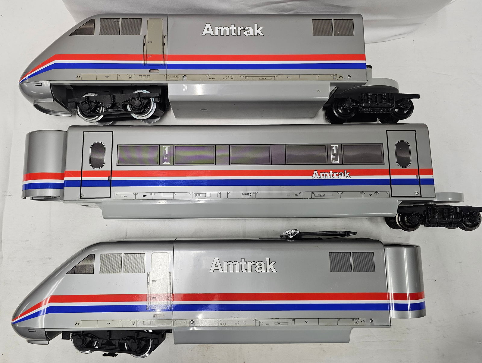 LGB G-Scale Amtrak Train Set W/ Box: LGB #91950 G-Scale Amtrak Train Set W/ Box, C-7+.