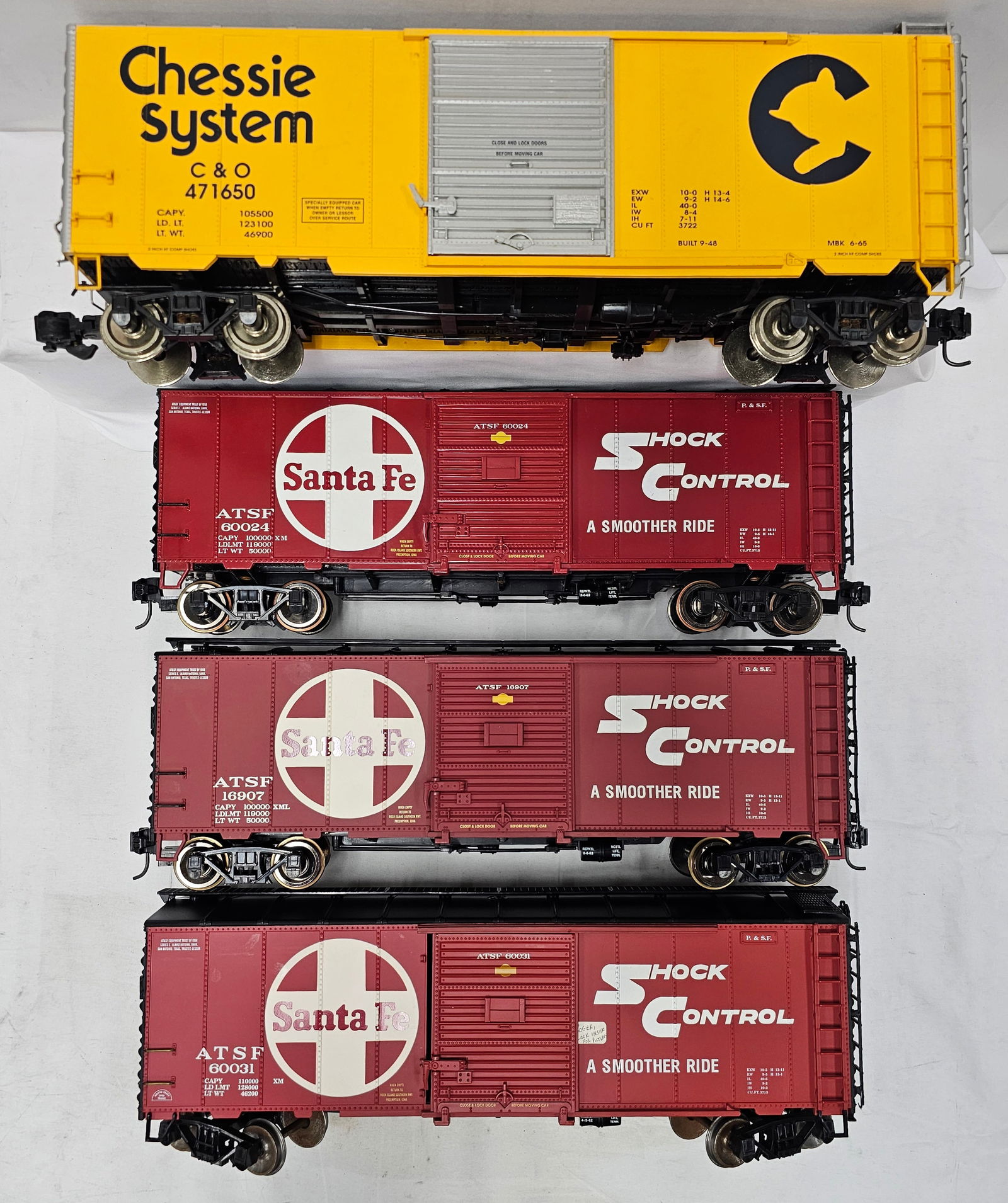 USA Trains G-Scale Boxcar Lot of 4: USA Trains G-Scale Boxcar Lot of 4, C-7+.