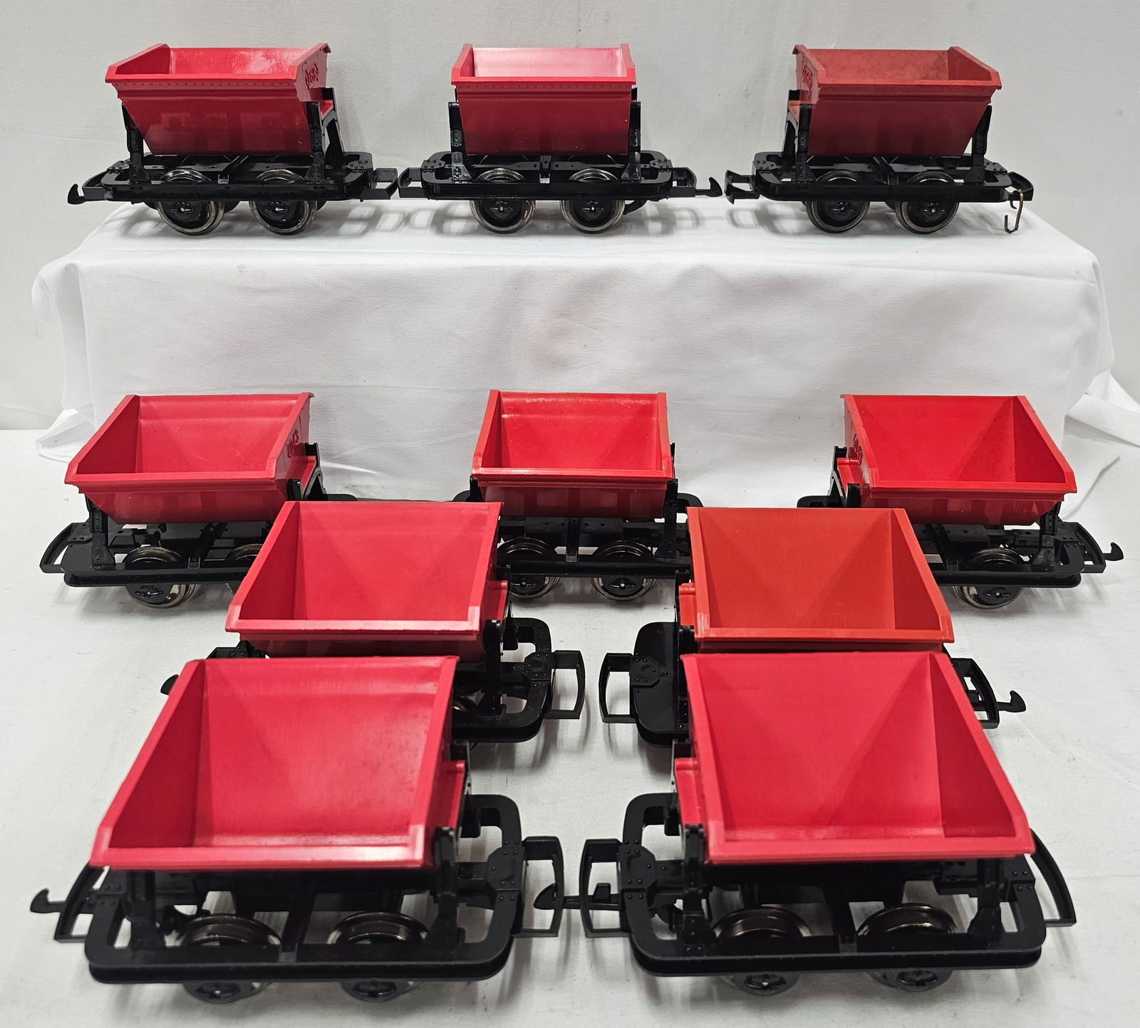 LGB G-Scale Red Dump Car Lot of 10 (1 of 2)