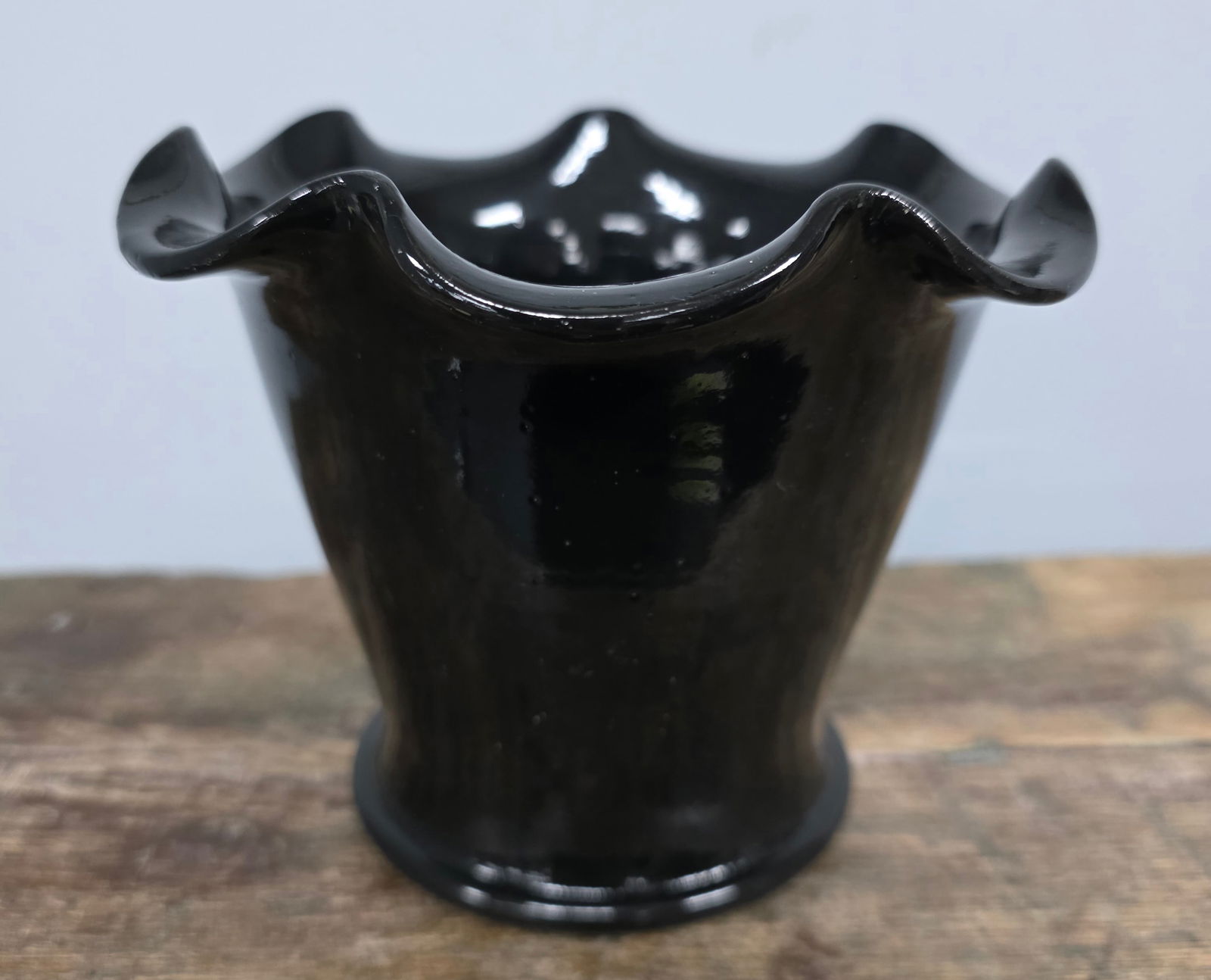 Signed WJ Bill Gordy Charcoal Glazed Candle Holder: Signed WJ " Bill" Gordy Charcoal Glazed Candle Holder in collector grade condition, no damage. Standing: 5 7/8" Tall
