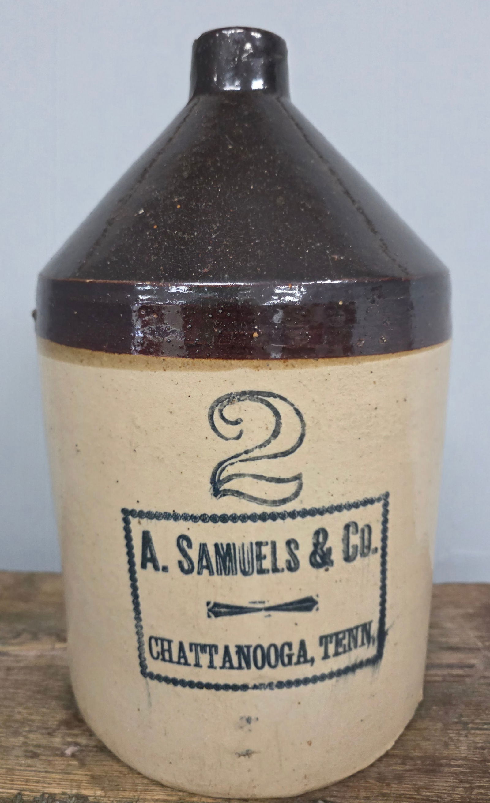 2 Gallon A Samuels & Co Chatt, TN Whiskey Jug (1 of 5)